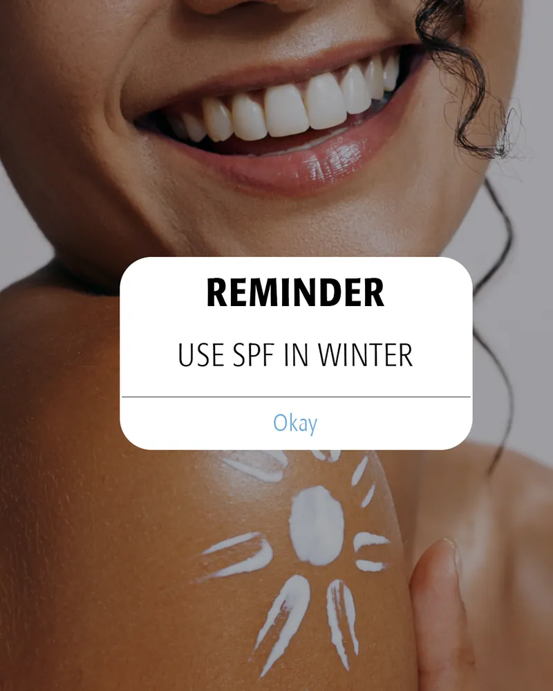 Post: a reminder to wear SPF in winter